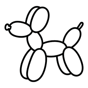 Disegno Facile di Cane Palloncino