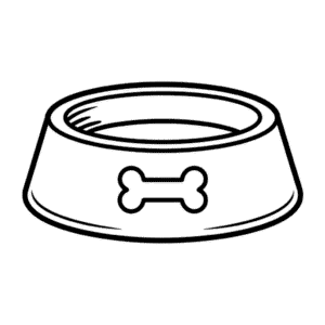 Disegno Facile di Ciotola per Cani
