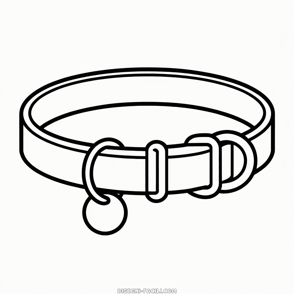 Disegno Facile di Collare per Cani