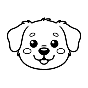 Disegno Facile di Muso Carino del Cane