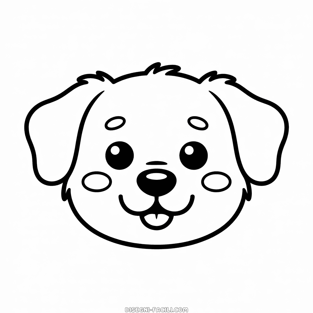 Disegno Facile di Muso Carino del Cane