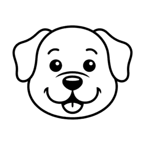 Disegno Facile di Faccia di Cane