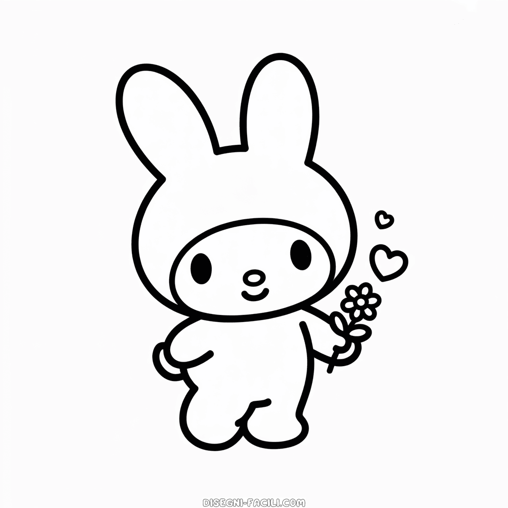 Disegno Facile di Hello Kitty My Melody