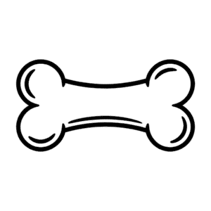 Disegno Facile di Osso per Cane