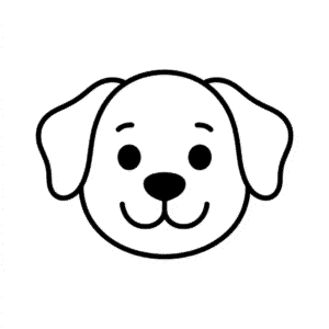 Disegno Facile di Testa di Cane