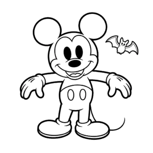 Disegno Facile di Topolino Spaventoso
