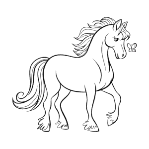 Disegno Facile di Bellissimo cavallo