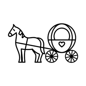 Disegno Facile di Cavallo e carrozza