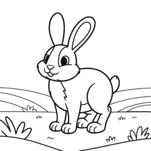 Disegno Facile di Coniglio Jack