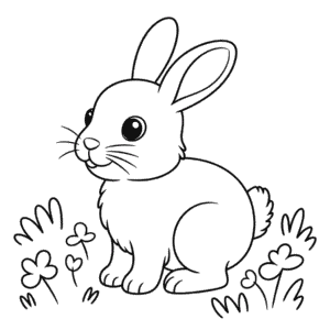 Disegno Facile di Coniglio piccolo