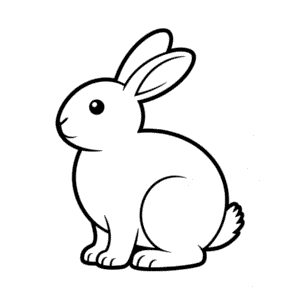 Disegno Facile di Coniglio semplice