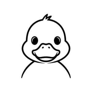 Disegno Facile di Faccia di Anatra