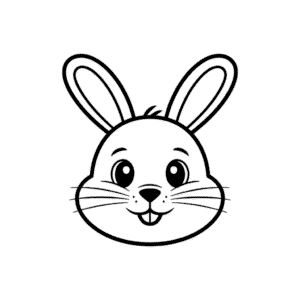 Disegno Facile di Faccia di coniglio