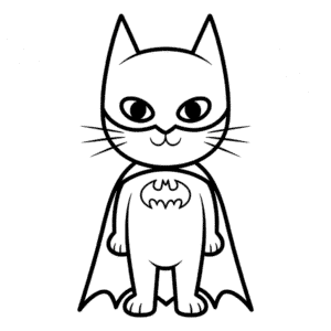 Disegno Facile di Gatto Batman