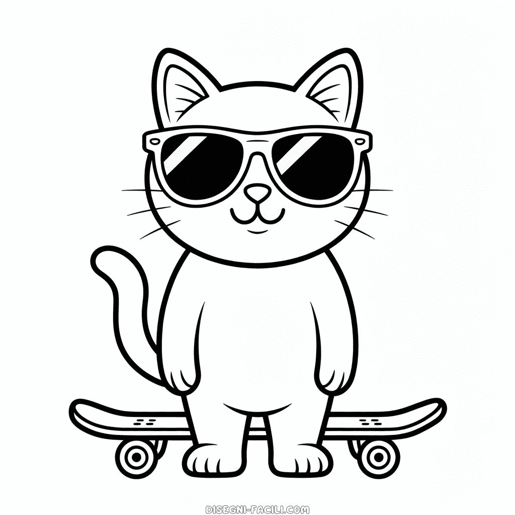 Disegno Facile di Gatto Fantastico