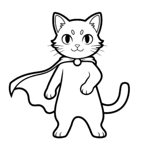 Disegno Facile di Gatto Guerriero Anime