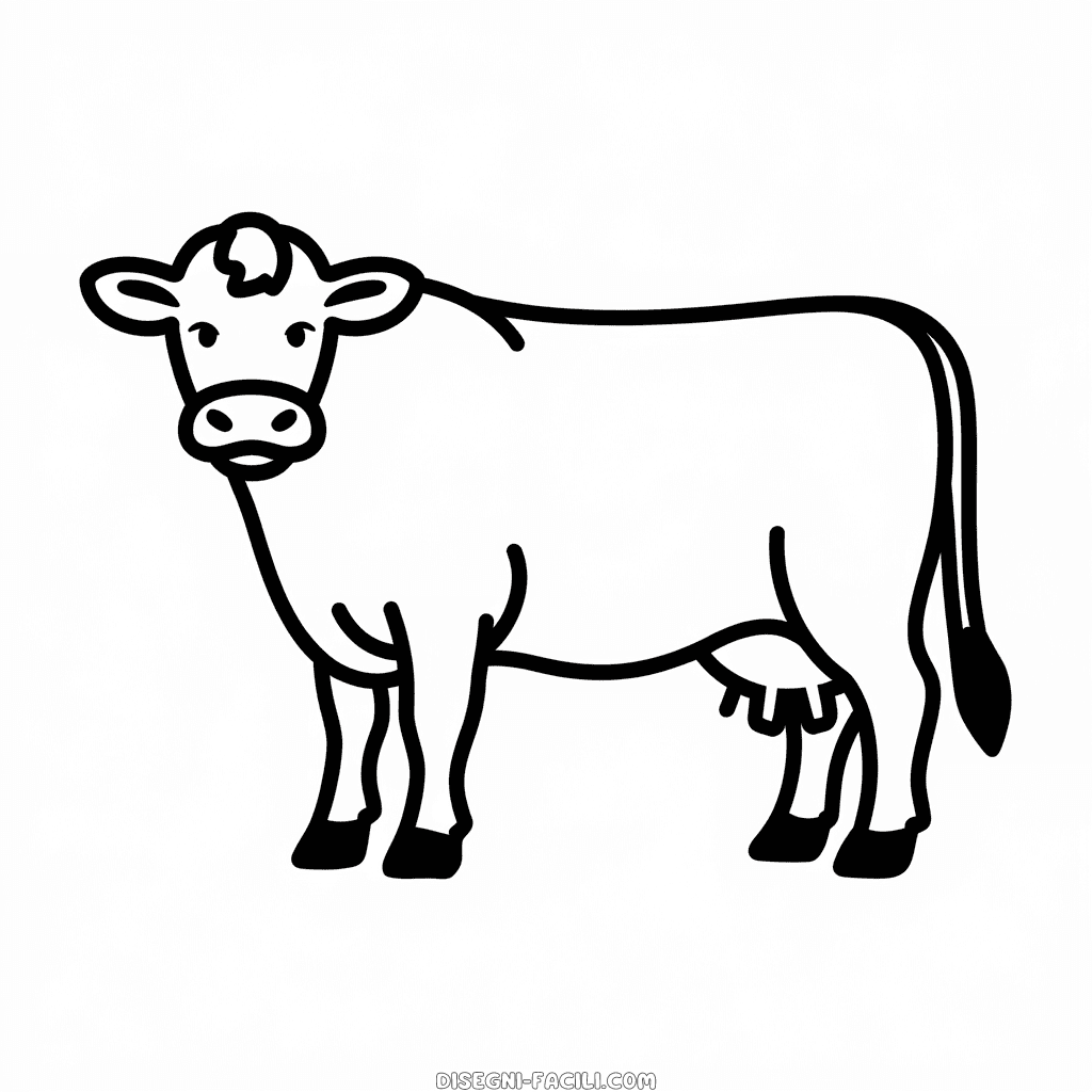 Disegno Facile di Mucca del Jersey