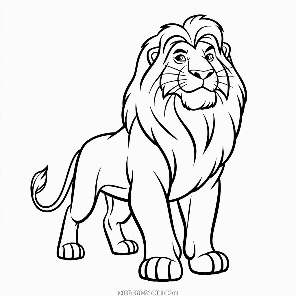 Disegno Facile di Mufasa da Il Re Leone
