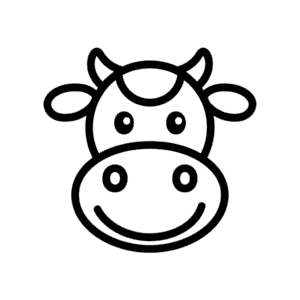 Disegno Facile di Naso di mucca