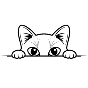 Disegno Facile di Occhi di Gatto