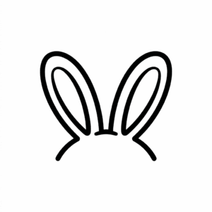 Disegno Facile di Orecchie di coniglio