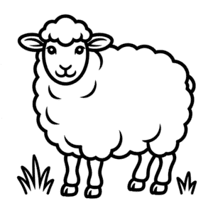 Disegno Facile di Pecora Dorset