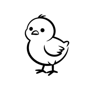 Disegno Facile di Piccolo Pulcino