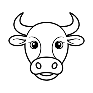 Disegno Facile di Testa di toro
