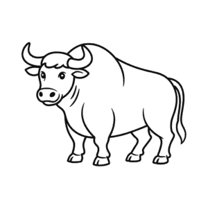 Disegno Facile di Toro animale