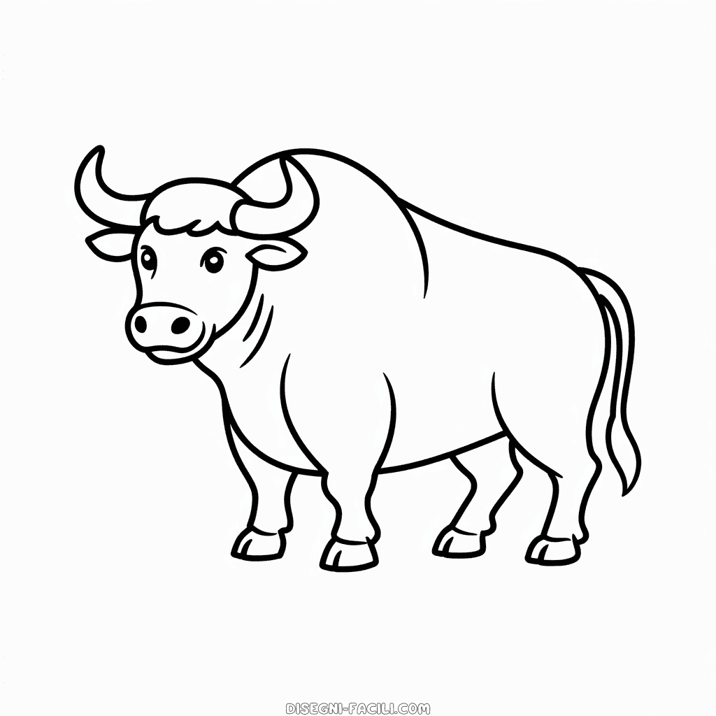 Disegno Facile di Toro animale