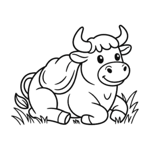 Disegno Facile di Toro per bambini