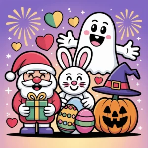 Disegni Facili di Feste e Celebrazioni