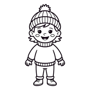 Disegno Facile di Abbigliamento Autunnale