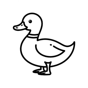 Disegno Facile di Anatra per bambini