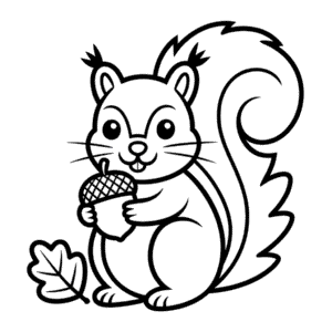 Disegno Facile di Animale Carino d'Autunno