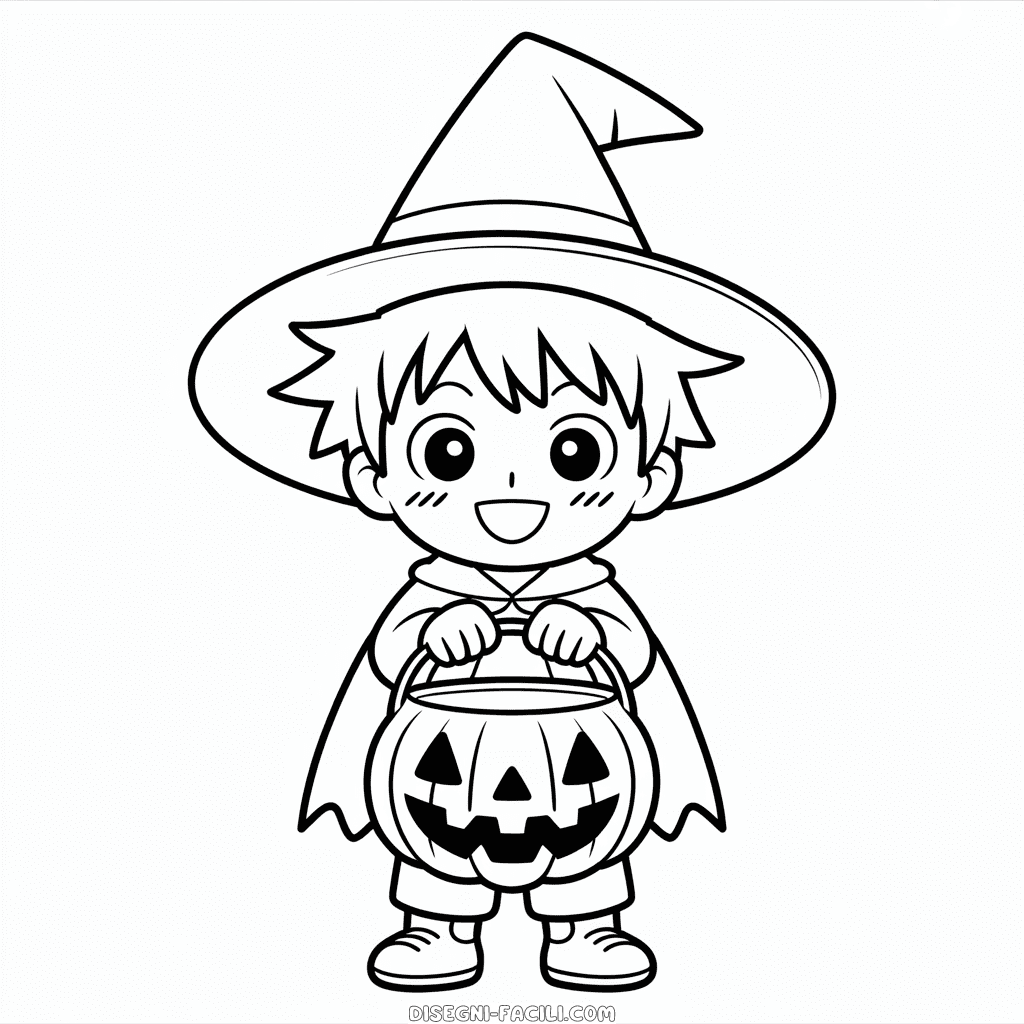 Disegno Facile di Anime di Halloween