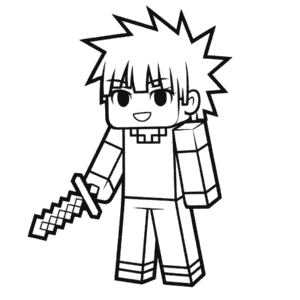 Disegno Facile di Anime Minecraft