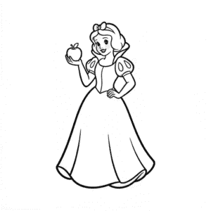 Disegno Facile di Arte delle Principesse Disney