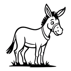 Disegno Facile di Asino