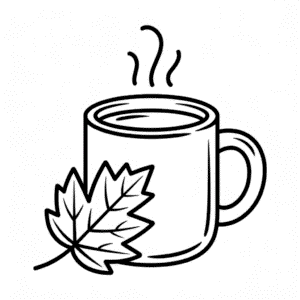 Disegno Facile di Autunno Accogliente