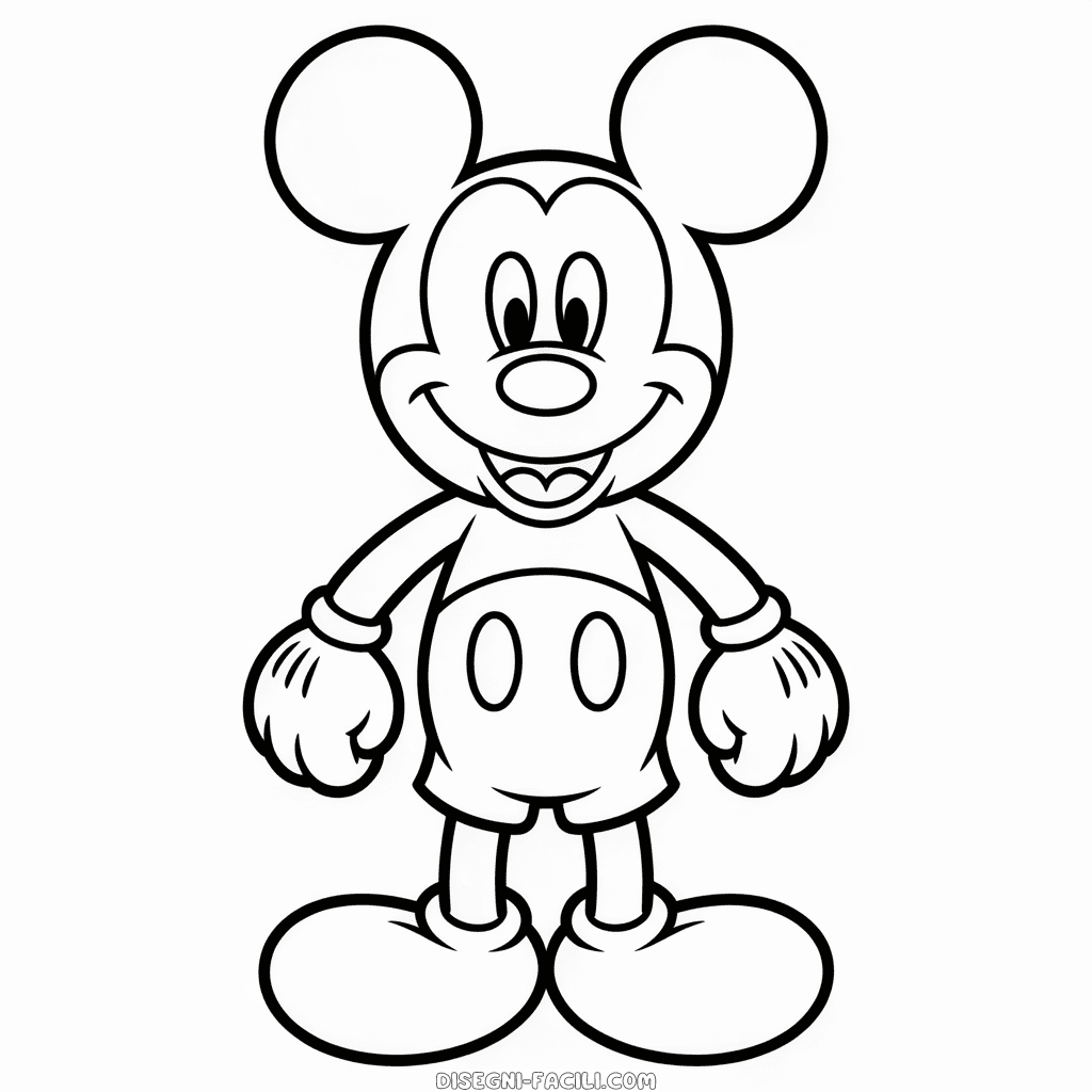 Disegno Facile di Basic Topolino