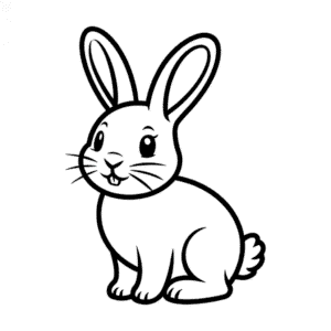 Disegno Facile di Bellissimo coniglio