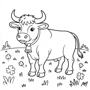 Disegno Facile di Bellissimo toro