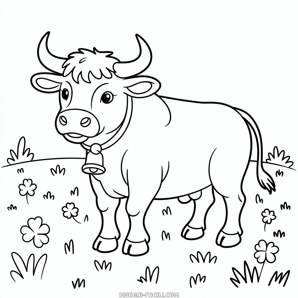Disegno Facile di Bellissimo toro