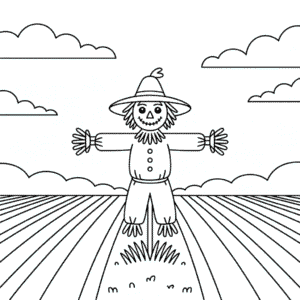 Disegno Facile di Campo d'Autunno