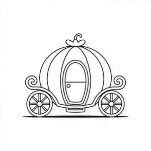 Disegno Facile di Carrozza Zucca di Cenerentola