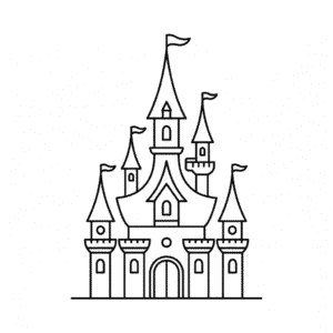 Disegno Facile di Castello di Cenerentola