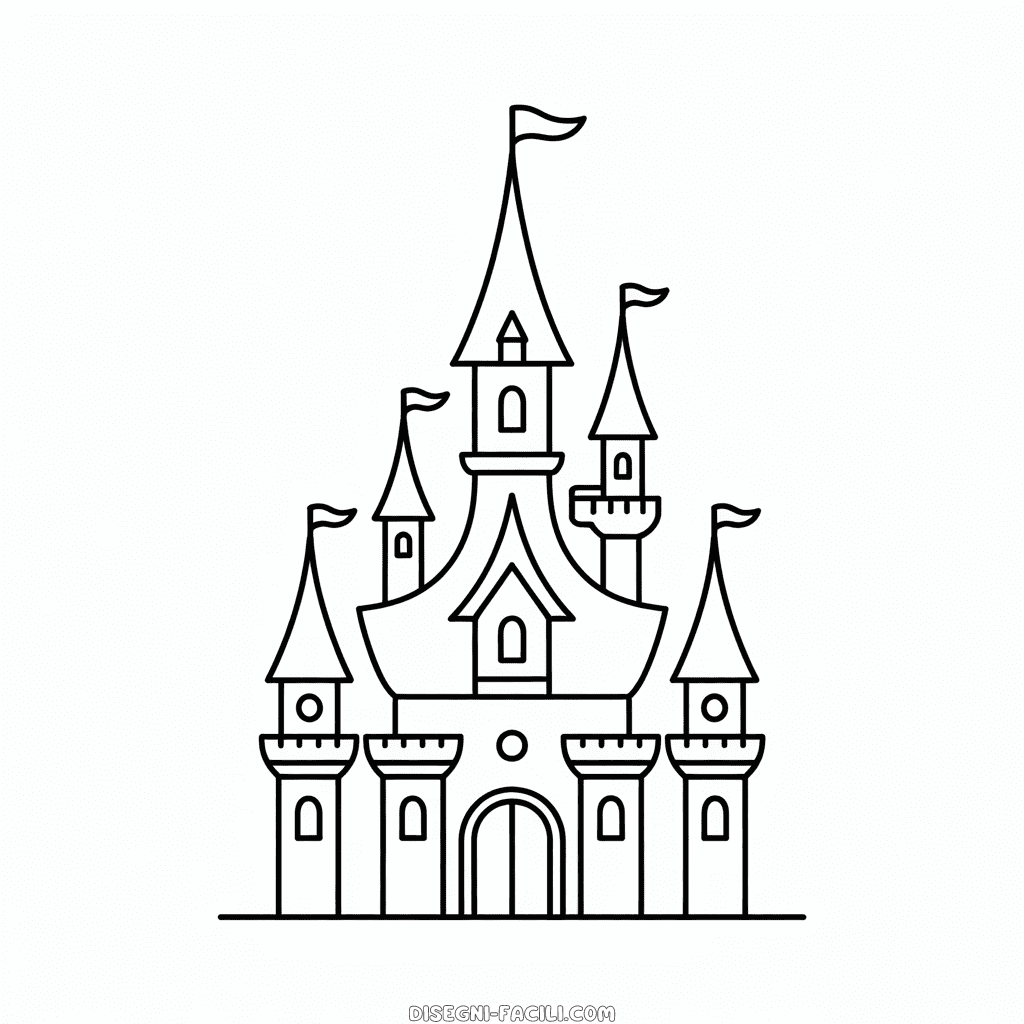 Disegno Facile di Castello di Cenerentola
