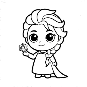 Disegno Facile di Chibi Elsa