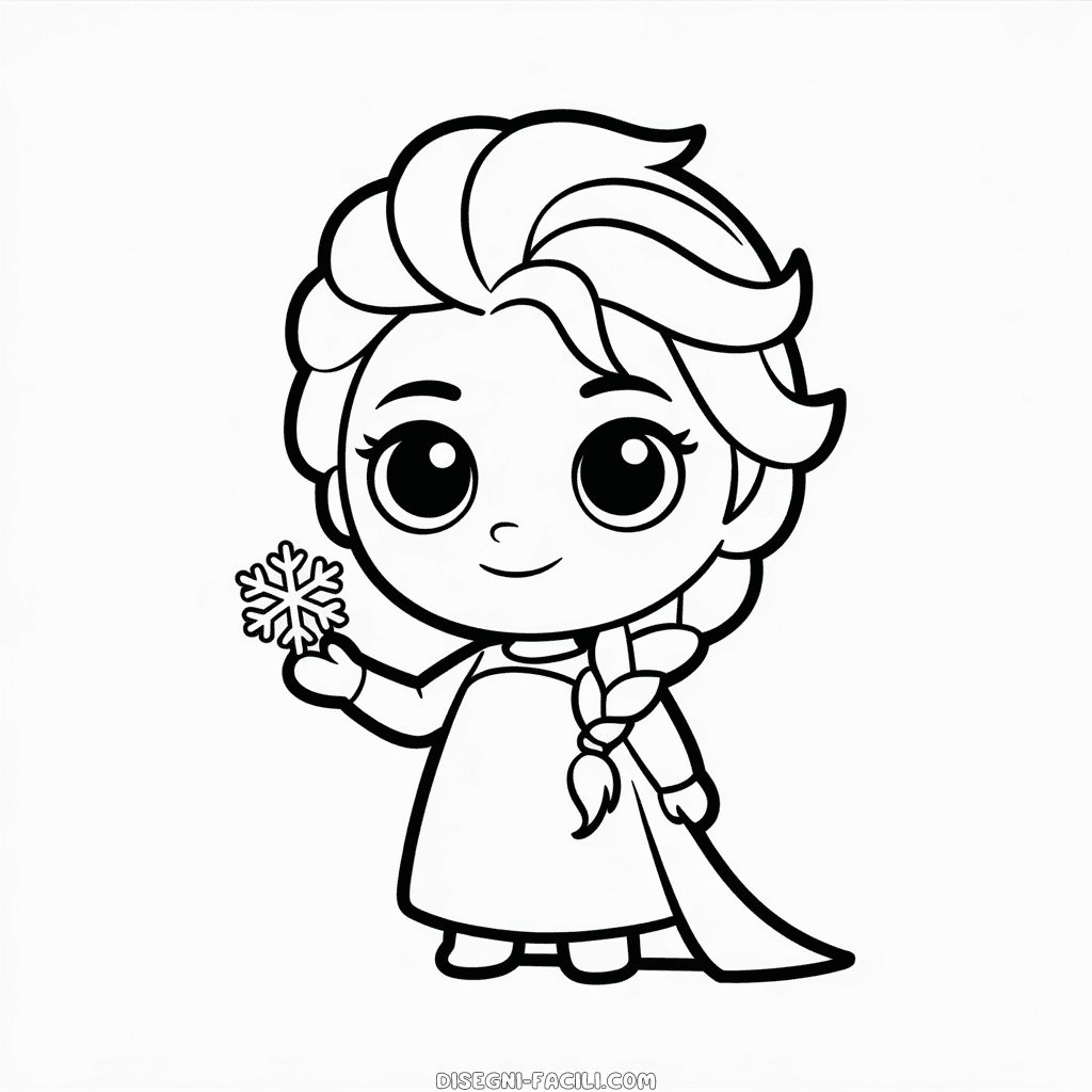 Disegno Facile di Chibi Elsa